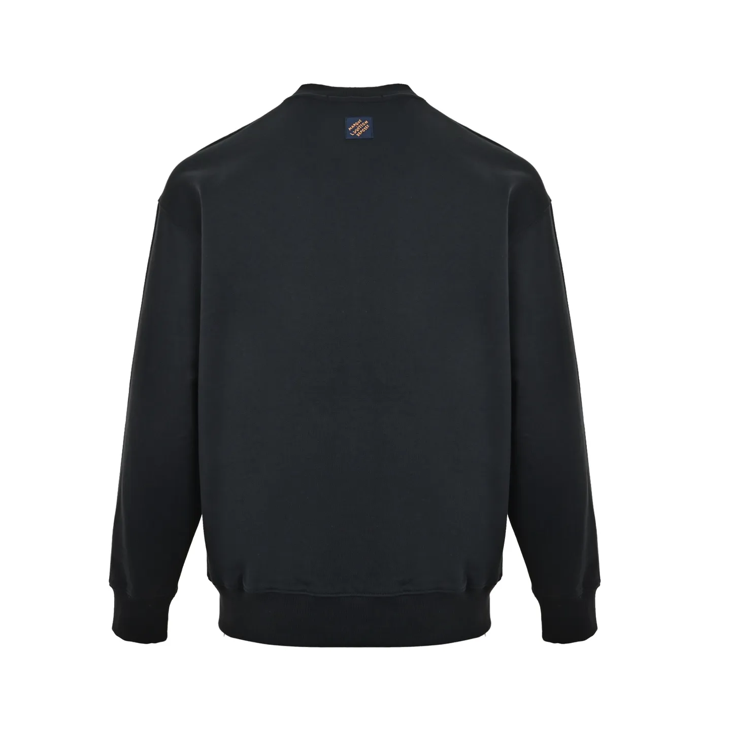 Louis Vuitton/Louis Vuitton leather label letter embroidered crew neck sweatshirt